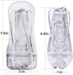 Portable Manual Stroker Cup for Men with 7.5" Depth & Realistic Texture