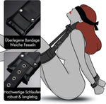 BDSM Bondage Restraint Kit – Adjustable Leather Leg & Wrist Straps with Blindfold