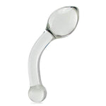 Gläs Sex Toys – Pure Indulgence 8” Hand Blown Glass Anal Slider, Borosilicate Glass Prostate Massager with Curved Tip, Non-Porous Hygienic Anal Toys