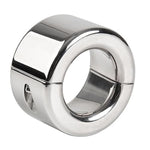 Metal Stainless Steel Bondage Weighted Cock Ring for Male Erection Enhancement Exercises Penis Stretcher Time-Lapse Exercise Cock Ring Adult Sex Toys(40mm)