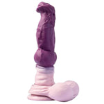 Monster Horse Knot Dildo, Huge Thick Fantasy Dildo with Big Knot, Silicone Dog Penis Pink Wolf Anal Toys with Strong Suction Cup, Sex Toys for Women Men (KR-DL001-M)