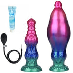 Sex Toys Butt Plug Anal Dildo, Huge Anal Inflatable Dildo Silicone with Suction Cup, Fantasy Monster Dildo Anal Trainer Stretcher Dilators for Women Men Couple