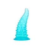 Octopus Anal Plug with Suction Cup Base, Textured Tapered Design, 3 Sizes (Green, Large)