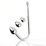 Metal Anal Hook Stainless Steel Prostate Hook with 3 Interchangeable Plug