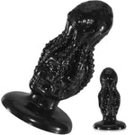 Monster Dildo Large Butt Plug Octopus Anal Dildo with Suction Cup,Huge Skull Anal Plug Anus Dilator Dark Octopus Training Sex Toys for Women Men and Couples(Black)