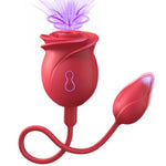 Vibrator Dildo Sex Toys for Women - Rose Sex Toy with Flapping G Spot Vibrators 9 Sucking, Vibration, Flapping Modes for Clitoral Nipple Stimulation, Adult Sex Toys Games for Couples