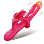 Thrusting Vibrator Sex Toys for Women - 3 Thrusting & 9 Vibration Modes G Spot Rabbit Vibrator Dildo, Rechargeable Silicone Adult Toy, Magnetic Charging Waterproof Sex Toy for Female Couples