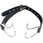 Mouth Hook Leather Neck Collar Lockable Nose Hook Kidnapping SM Sex Toy Headgear Sex Toy Mouth Separator Choker Adjustable Pin Buckle