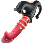 Thrusting Vibrator Sex Toys, 4-in-1 G-Spot Vibrator with 10 Sliding Ring, Vibrating, Thrusting & Licking Modes, Rabbit Vibrators Sex Toy for Clitoral, Nipple & Anal, Women Couples Sex Toys