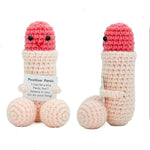 Positive Penis Plush Sex Novelties Adult Sex Toys for Couples,Crochet Penis Emotional Support Plush Funny Sex Toy for Men,Realistic Dildo Mini Penis Weird Stuff Penis Gag Gift for Men Husband Father
