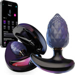 TINGON Weighted Vibrating Butt Plug Anal Vibrators, 1.6 Inch Textured Silicone Big Plug APP Anal Sex Toys for Men Sex Toy for Couples or Solo, Anal Plugs with Charging Case Gift Adult Toys for Man