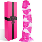 10 Inch Silicone Giant Thick Fantasy Dildo with Suction Cup, XL Extra Large Huge Monster Dildo Long Anal Penis, Realistic Colorful Creature Animal Pink Dildos Strap On Adult Sex Toy for Men Women