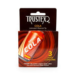 Cola Flavored Latex Condoms with Brass Pocket Case, 3 Count