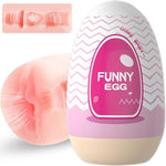 Realistic Pocket Pussy Egg Male Sex Toys, Textured Male Masturbator Stroker Portable Masturbation Adult Male Sex Toy Vagina Sleeve, Super-Stretchy Soft Compact Male Masterbator Travel Discreetly
