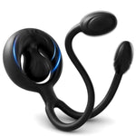 Vibrating Cock Ring Taint Stimulator with Dual Mini Bullet, Anal Butt Plug Prostate Massager Penis Ring Vibrator with 10 Vibration Male Adult Sex Toys for Men Women, Couple Sex Toy for Clitoris G Spot
