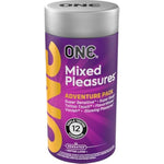 Mixed Pleasures Adventure Pack, Assortment of Premium Latex Condoms with Silver Carry Case, 12 Count