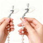 BDSM Nipple Toys Adjustable Nipple Clamps with Rubber Sleeve, Nipple Clips Sexual Pleasure Tools for Women Couples Nipple Chain,Nipple Breast Flirting Stimulation Toys,Adult Sex Toys Bondage Wellness