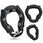 Open Tip Cock Ring Set for Men, 3 Size Silicone Penis Rings with 6-Point Pressure Support, No Blockage Design for Smooth Ejaculation, Ergonomic Body-Fit Erection Support Ring, Couple Sex Toy
