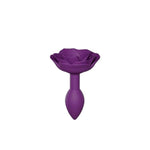 Open Roses Anal Plug, Silicone, Purple Rain Small