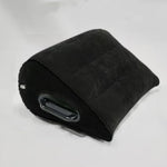 PVC Flocking Inflatable Triangle Pillow Armchair Models Emotional Sex Position Cushion Multifunctional Portable Cushion Lumbar Cushion Legs Erotic Pillow with Armchair (Black)