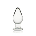 Small Anal Plug Crystal Mushroom Shape Butt Plug Glass Massage Bum Plug Sex Toys for Women Men Masturbation