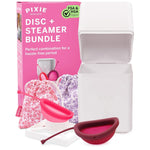 Menstrual Discs with Sterilizer - Ranked 1 for Most Comfortable Soft Reusable Period Disc - Kills 99.9% of Germs with Cleaner Steamer - Wash Your Disc in 3 Minutes! - Compact Sanitizer Kit