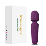 Mini Massager Wand-Waterproof,10 Vibration(Purple)