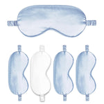 Sleep Masks 5PACK Silk Eyes Cover Satin Eye Mask Silky Blackout Soft Blindfold Sleeping Eyeshades Covers Bridesmaid Gifts