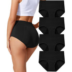 Period Underwear for Women Cotton Leakproof Briefs - 4 Pack