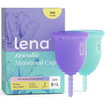 Menstrual Cups Set (Small & Large) Period Cup, Purple & Turquoise