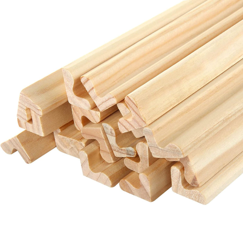 20 Pack Wooden Scrabble Tile Holders, Letter Replacement Racks Word Tray Fo