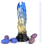 Ovipositor Dildo Punk Alien Ovipositing Dildos With 5 Random Eggs, Laying Egg Dildo Silicone Hand Push Ovipositor For Women And Men Couples