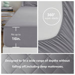 Queen Bed In A Bag 7-Pieces Comforter Set With Sheets Light Grey All Season Bedding Sets With Comforter, Pillow Shams, Flat Sheet, Fitted Sheet And Pillowcases