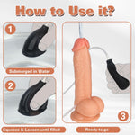 Realistic Squirting Dildo, 7.4'' Ejaculating Dildo Strong Suction Cup