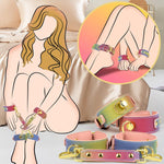 Sex Bondage Bdsm Kits With Suitcase, Sex Toys For Women With Adjustable Handcuffs Ankle Cuffs Blindfold Collar Neck Chain Leather Restraints Set For Couples Beginner Sm Game Play