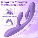 G Spot Rabbit Vibrator For Woman, 3 In 1 Vibrator Wand Massager With 10 High Frequency Vibration For Clitoral Nipple Stimulation, Waterproof Liquid Silicone Sex Toy For Women