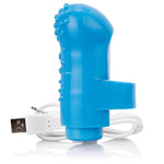 Charged Fingo Vooom – Blue Finger Vibe – Waterproof, Discreet Mini Clitoral Toy For Women – 10-Function Bullet Massager