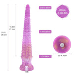11.6" Silicone Tentacle Toy, 10.85" Insertable Fantasy Dong, Tower-Shaped Anal Plug With Kliclok System - Fantasy Series