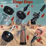 Penis Pump Realistic Mouth Manual Vacuum Extender Male Masturbator