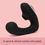Greedy Girl Duet | Stroking Clit Sucker Sex Toy | Clitoris & G Spot Vibrator For Women | Clitoral Suction Adult Sex Toy | Vibrating Dildo G Spot Stimulation Stroking Massager