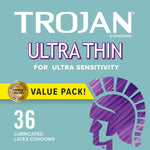 Ultra Thin 36 Count And Her Pleasure Sensations 12 Count Condoms
