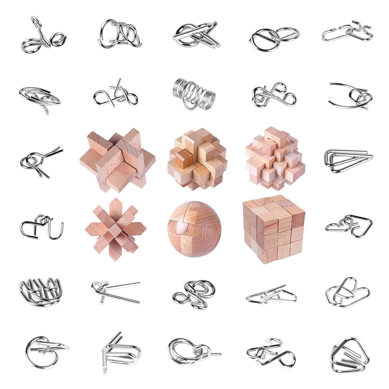 30Pcs Brain Teaser Puzzles For Puzzle Games Educational Toys Mind Puzzles W