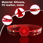 Silicone Rose Ball Gag with Removable Plug – Breathable BDSM Restraint Toy