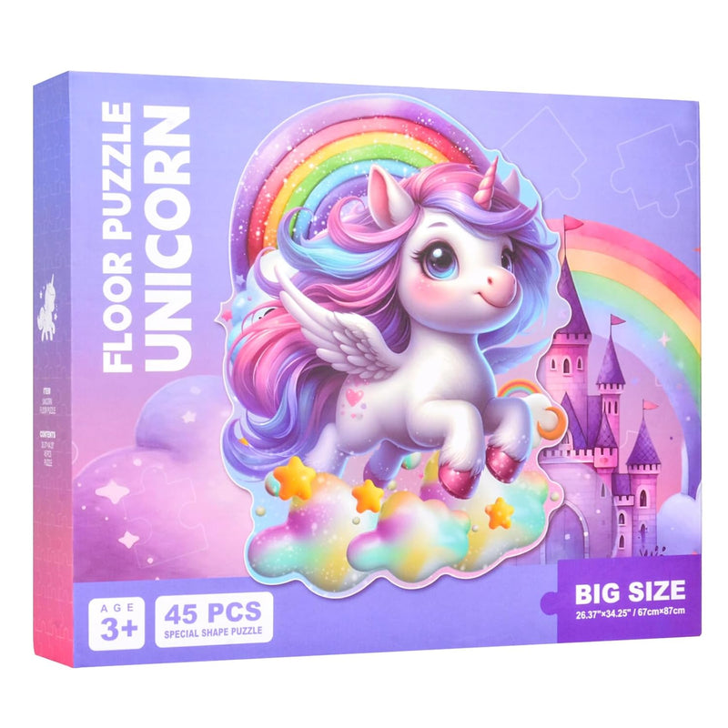 45 Pcs Unicorn Floor Puzzle For Kids Ages 3 6 Years Old Large Toddler Puzzl