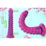 Realistic Dildo 8.58 Inch G-Spot Dildo Silicone Ribbed Fake Penis With Strong Suction Cup Red Mixed-Color Sex Toys For Women Men Vaginal Anal Masturbation