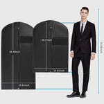 40‘’Garment Bags【3 Pack】Suit Bag for Storage Hanging Clothes Suitable for Storage of Dresses Suits Overcoats Garment Can Provide Neatness and Space-Saving for Your Wardrobe (Black, 40 × 24 Inch)