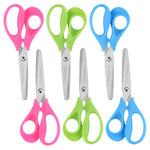 Left-Handed Kids Scissors, 5-Inch Lefty Scissors for School Kids, 6 Pack