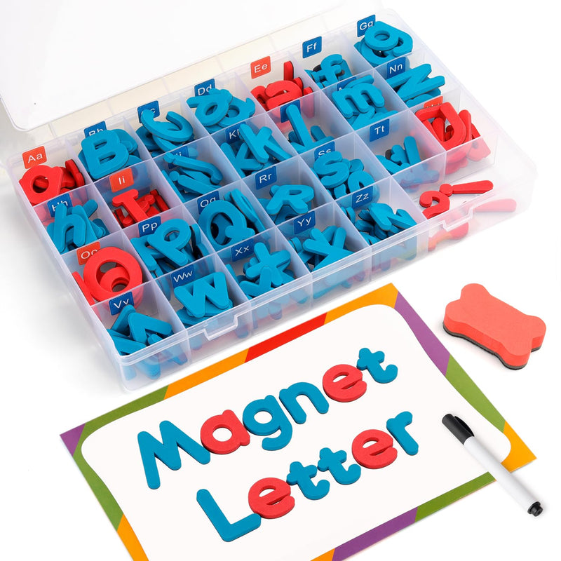 Coogam Magnetic Letters 251 Pcs with Magnetic Board and Storage Box - Upper