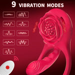 Couples Sex Toys Wearable Vibrator Rose App Remote Control Vibrator With 9 Vibration,3In1 Vibrating Panties Hands Free Panty Clitoral Bdsm Cock Ring Vibrators,Adult Toy Games For Female Men Women