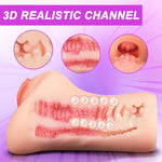 Pocket Pussy Male Masturbator Sex Toys For Men With 15 Stimulating Beads, Realistic 3D Textured With Vagina Tight Anus, Adult Mens Stroker Penis Training Sex Doll For Men Masturbation Pleasure